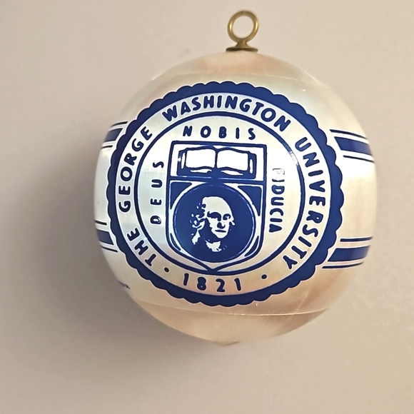 'The George Washington University 1821' Christmas tree ornament blue white NIB - Picture 5 of 6